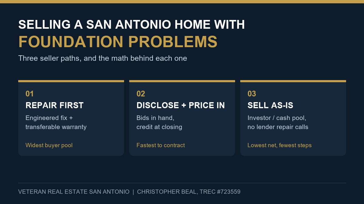 Selling a San Antonio Home With Foundation Problems in 2026: Repair, Disclose, or Price It In?